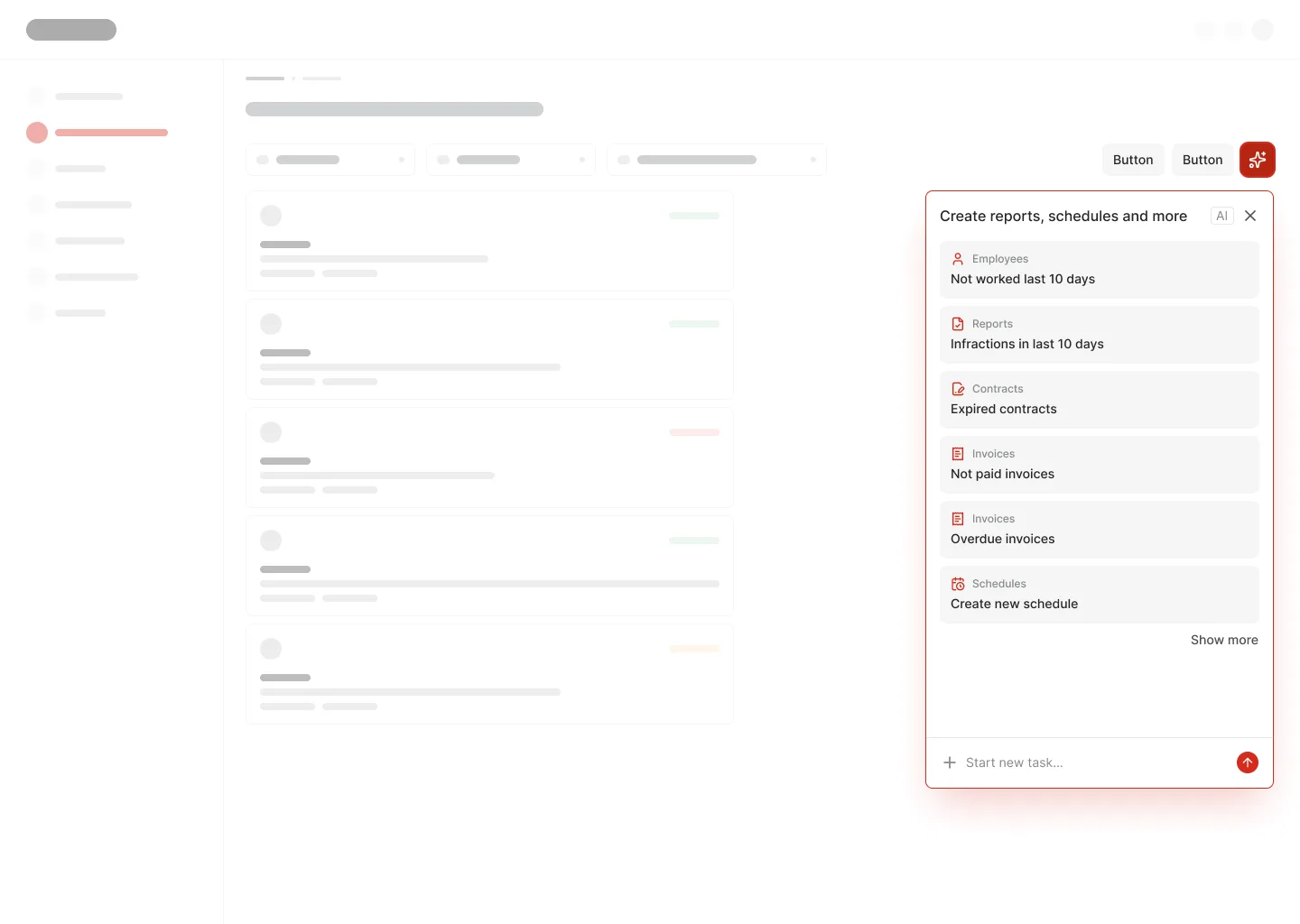 Assistant chat panel
