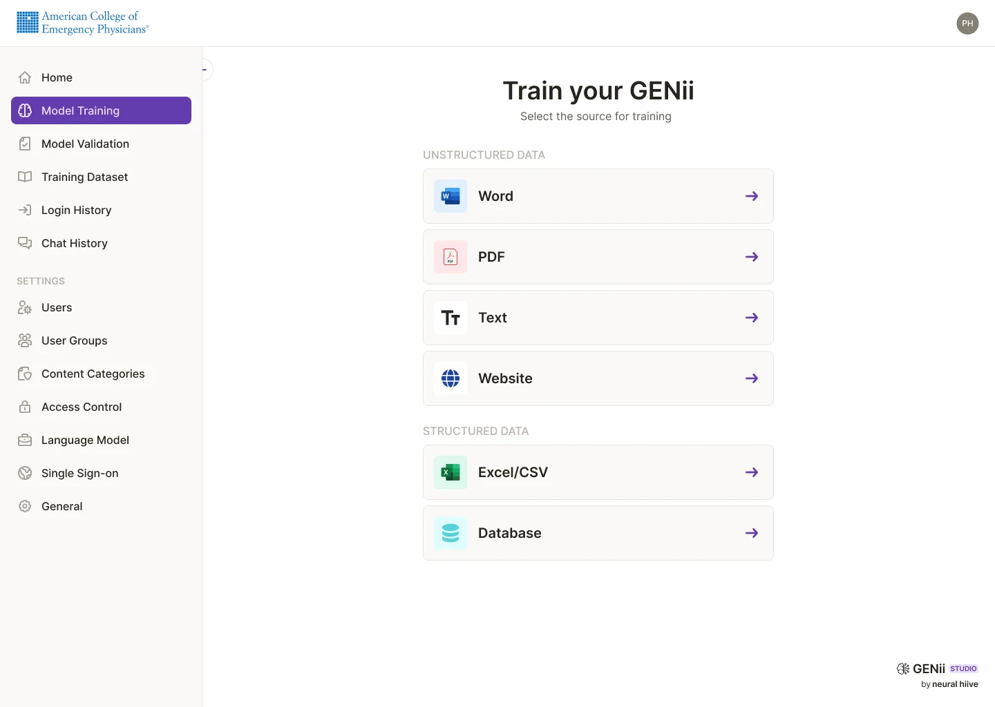 Train GENii from your sources