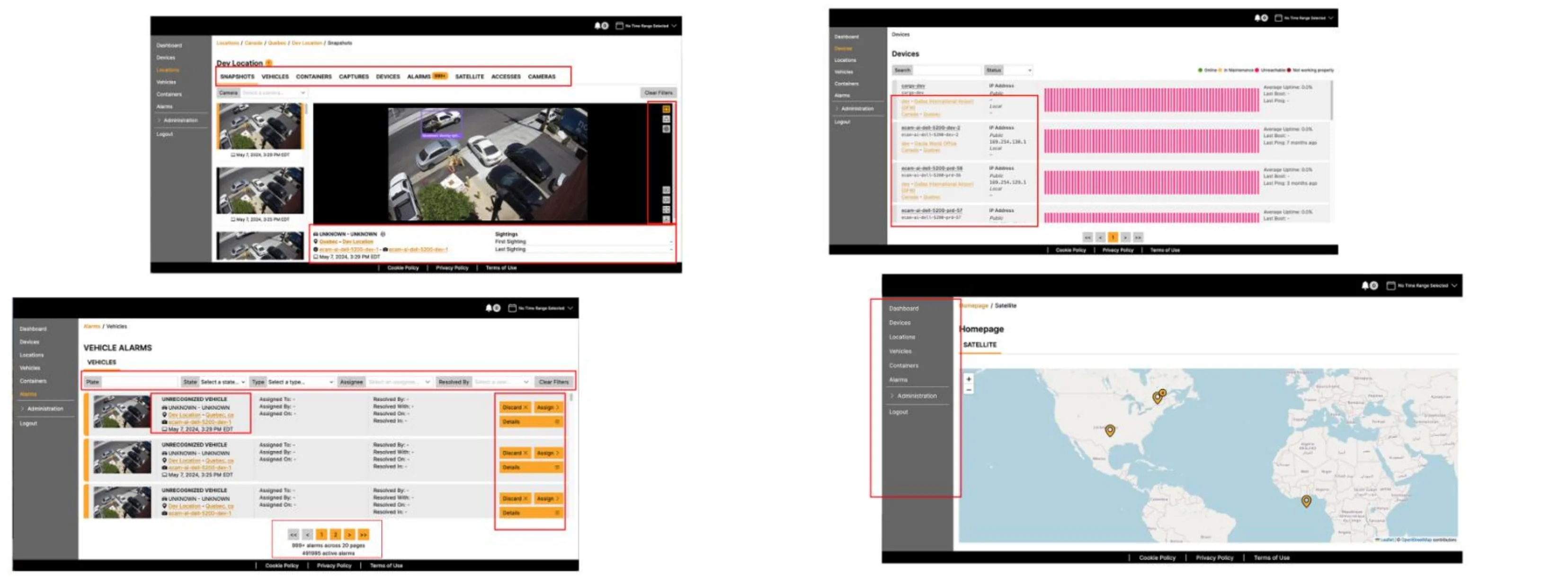 Legacy ECAM console screens with red boxes marking hesitation points