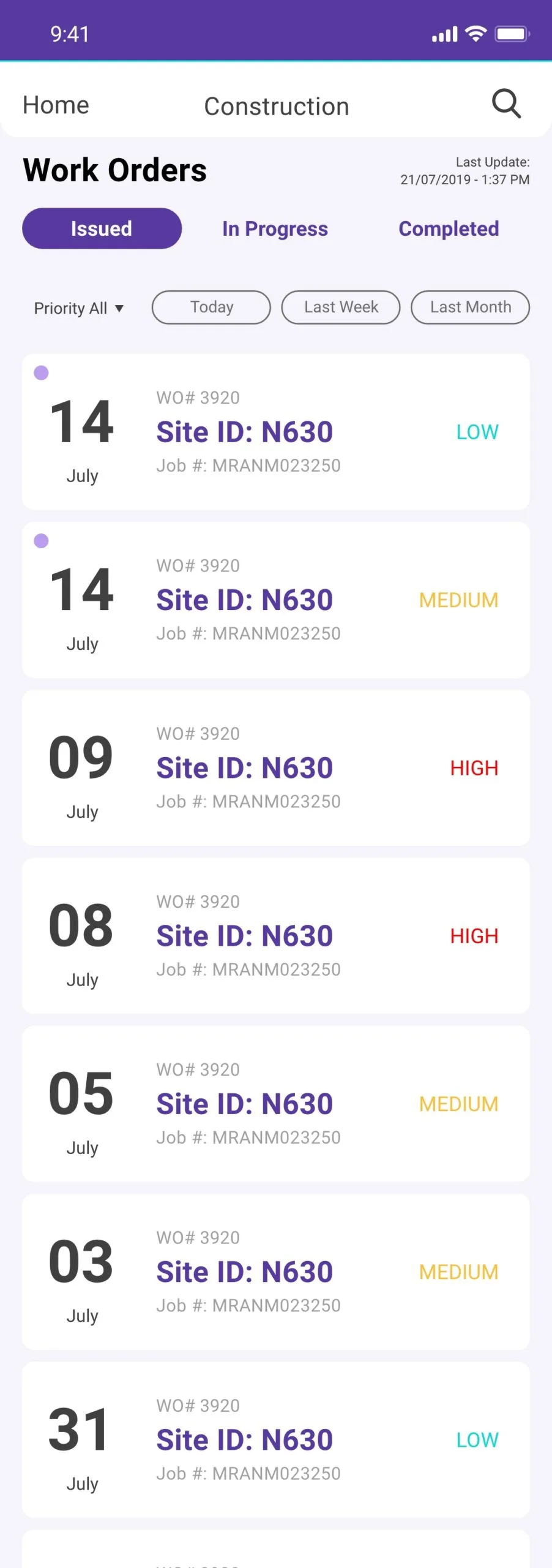 Work orders