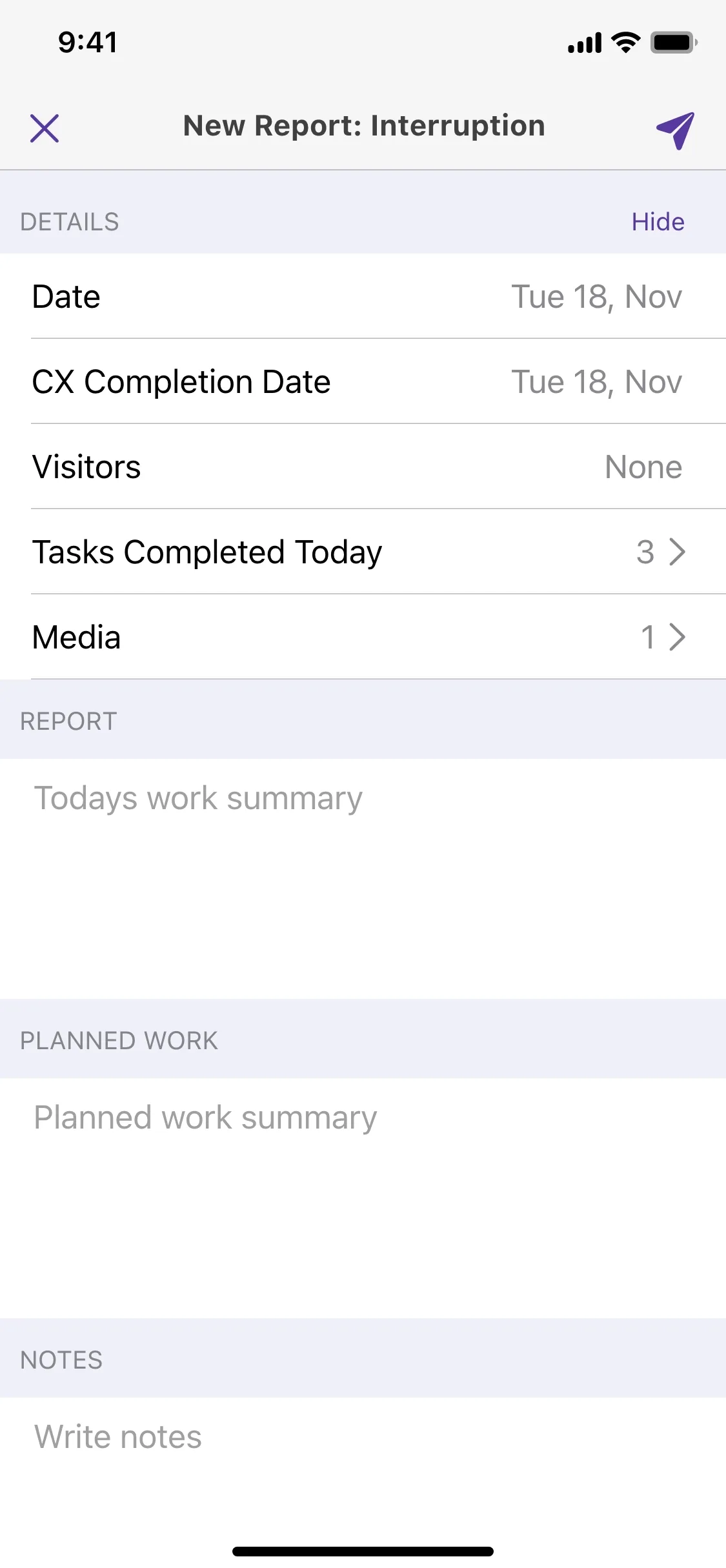 Daily report