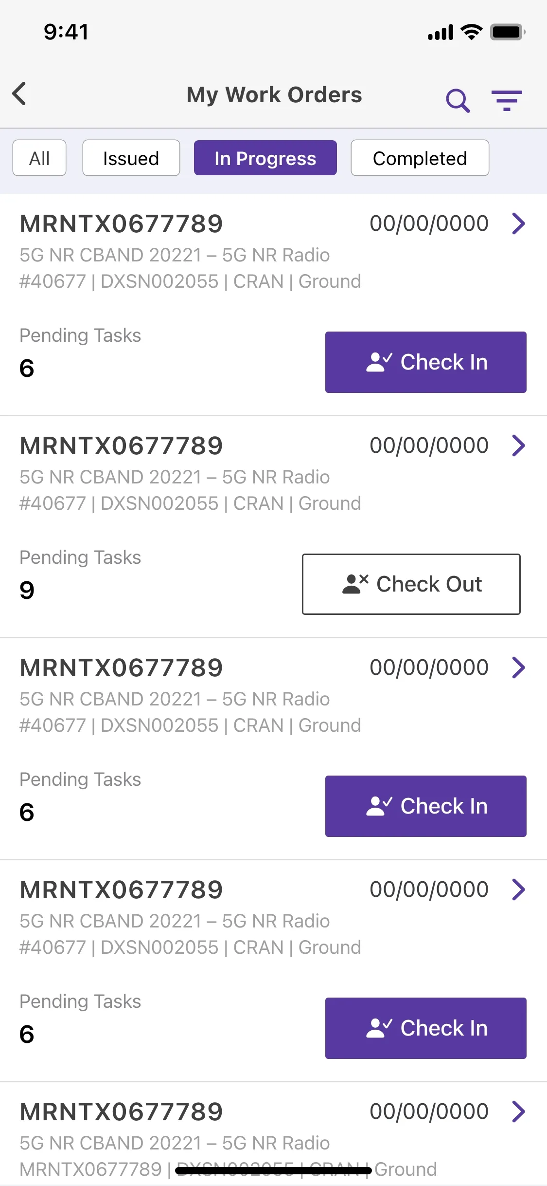 My work orders